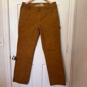 Men's Carhartt 32x32 Brown Rugged Flex Relaxed Fit Duck Utility Work Pants